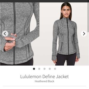 177-$60 *FREE SHIPPING* Lululemon Define Jacket
Heathered Black size 6